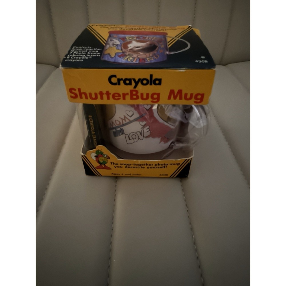 VTG 1984 Crayola Crayons Shutter Bug Coffee Photo Mug New With Crayon Box - New